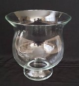 CRATE & BARREL LARGE GLASS HURRICANE / CANDLE HOLDER in Naperville, Illinois