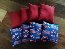 chicago cubs corn filled cornhole bean bags 4 red/ 4 chicago cubs in Naperville, Illinois