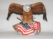 Beautiful Bald Eagle on American Flag Statue - Munro - 1995 - ELNC in Fairchild AFB, Washington