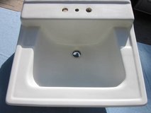 American Standard Sink K57 F121 w/Metal Wall Mount Brackets White 1960 in Wheaton, Illinois