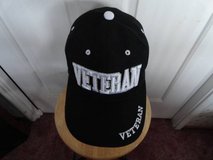 MILITARY VETERAN BASEBALL CAP HAT BLACK in Fairfield, California
