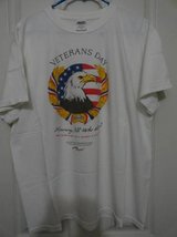 VETERANS DAY T-SHIRT WHITE LARGE in Travis AFB, California