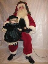 HEN HOUSE Joyce Ditz Designs 2003 Girl Sitting on Santa&#39;s Lap w/ Doll in Chicago, Illinois