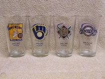 2008 promo milwaukee brewers miller lite beer pint glass thru years nos l@@k!!! in Brookfield, Wisconsin