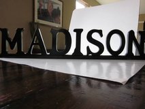 Wood "Madison" Sign in Algonquin, Illinois