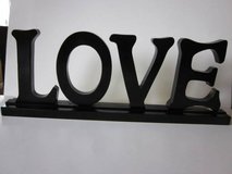 Wood "Love" Sign in Algonquin, Illinois