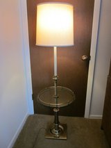 STIFFEL Antique Brass Floor Lamp Glass Table MCM MidCentury Modern VINTAGE EXCELLENT in Glendale Heights, Illinois