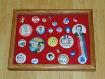 Ronald Reagan Vintage Presidential Political Pin Button Collection In Shadow Box in Camp Pendleton, California